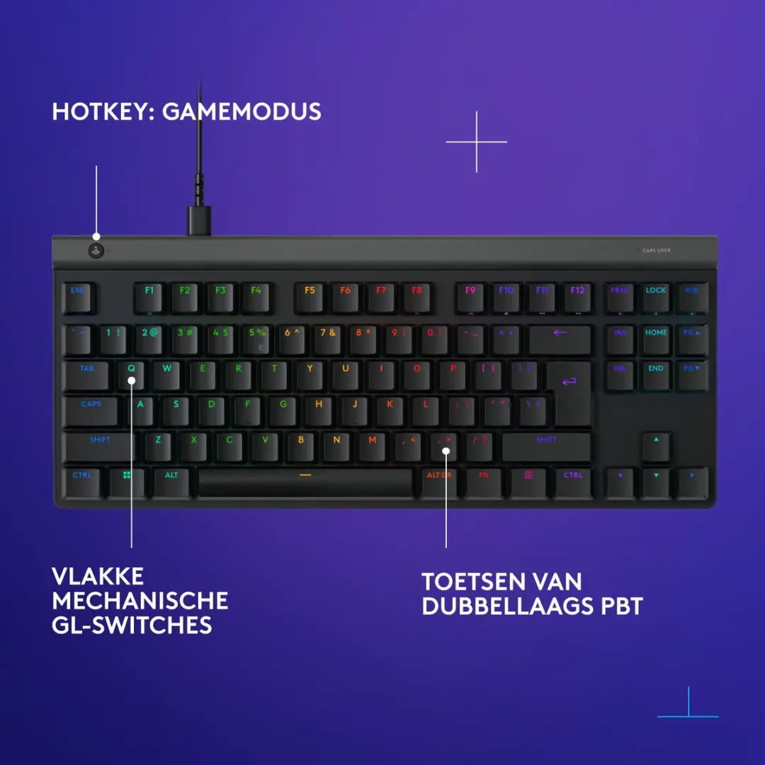 Logitech G G515 Lightspeed Tactile Toetsenbord - AZERTY - Zwart - afbeelding 6 van 6