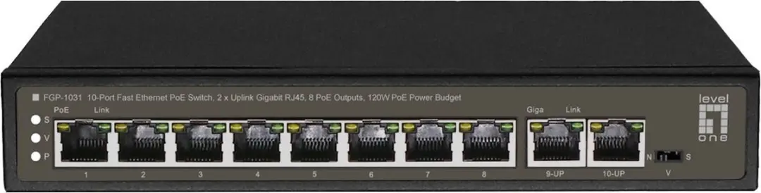 LevelOne FGP-1031 Unmanaged Gigabit Switch PoE
