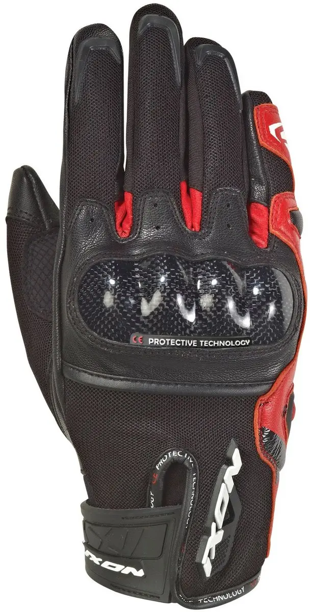 MOTOBLOUZ Motor Handschoenen RS RISE LUCHT Mannen XL Zomer Zwart/Rood CE-gekeurd