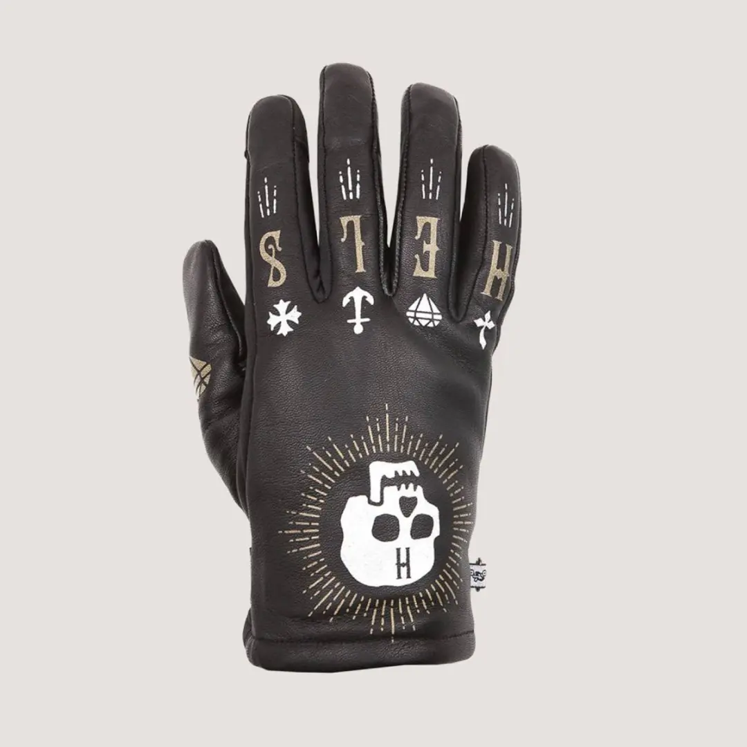 Helstons Kustom Handschoen 12 - Zwart/Goud
