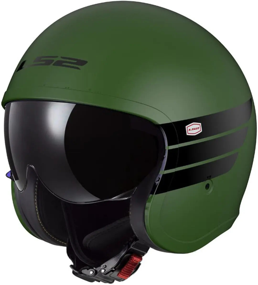 LS2 Helm Spitfire II Retro OF599 mat groen maat M