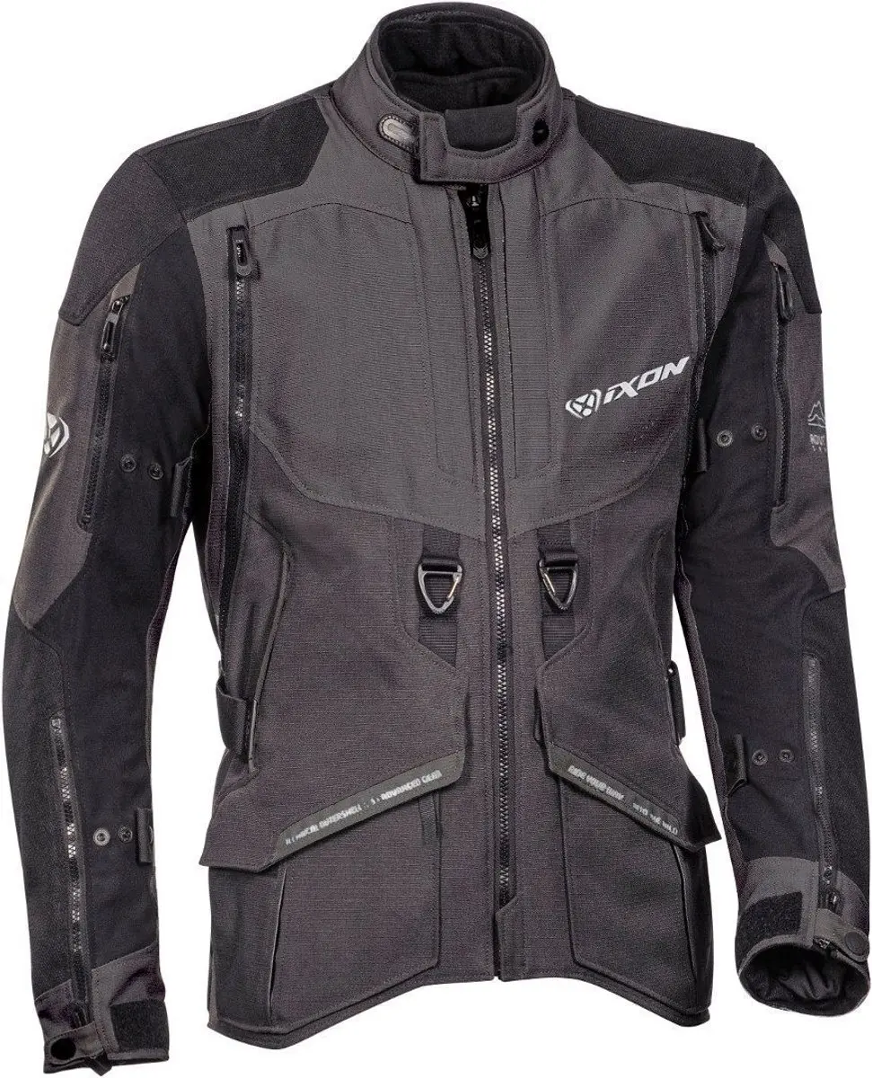 Ixon Ragnar Zwart Antraciet Textiele Motorjas