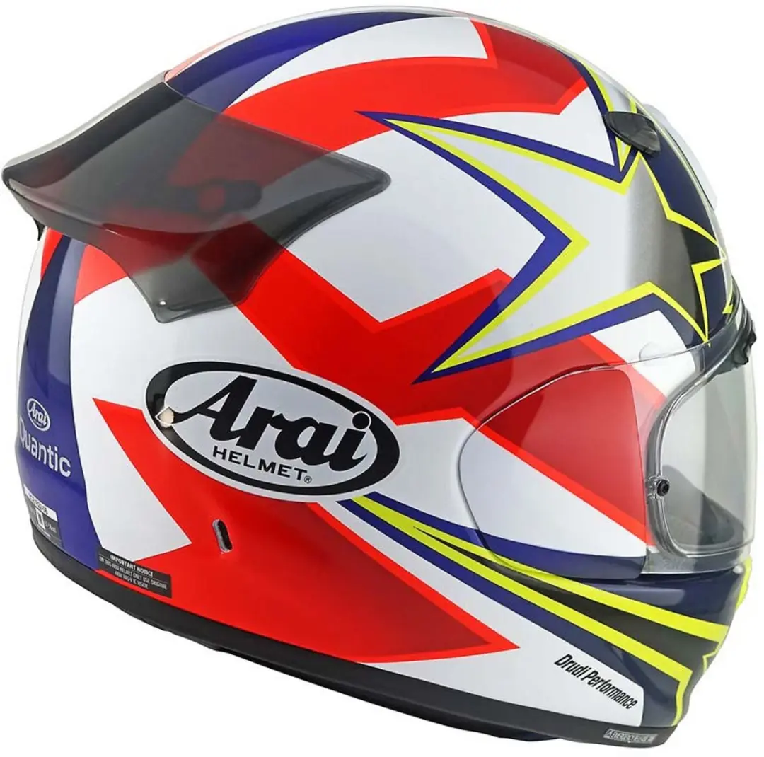Arai Quantic Stars & Stripes Integraalhelm M - Blauw/Fluor/Geel/Rood/Wit