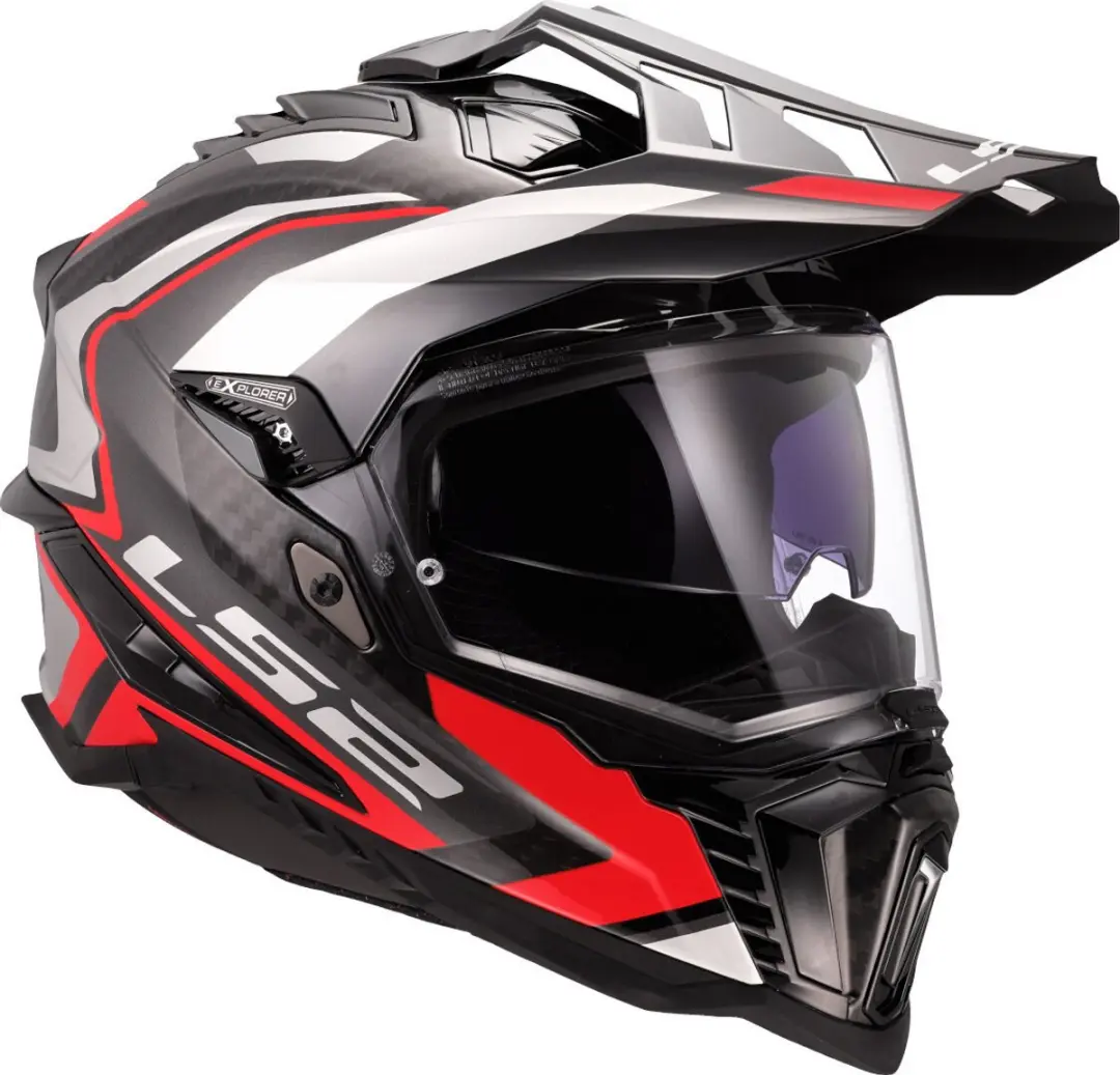 LS2 MX701 Explorer C Frontier II Motorhelm - XL - Rood