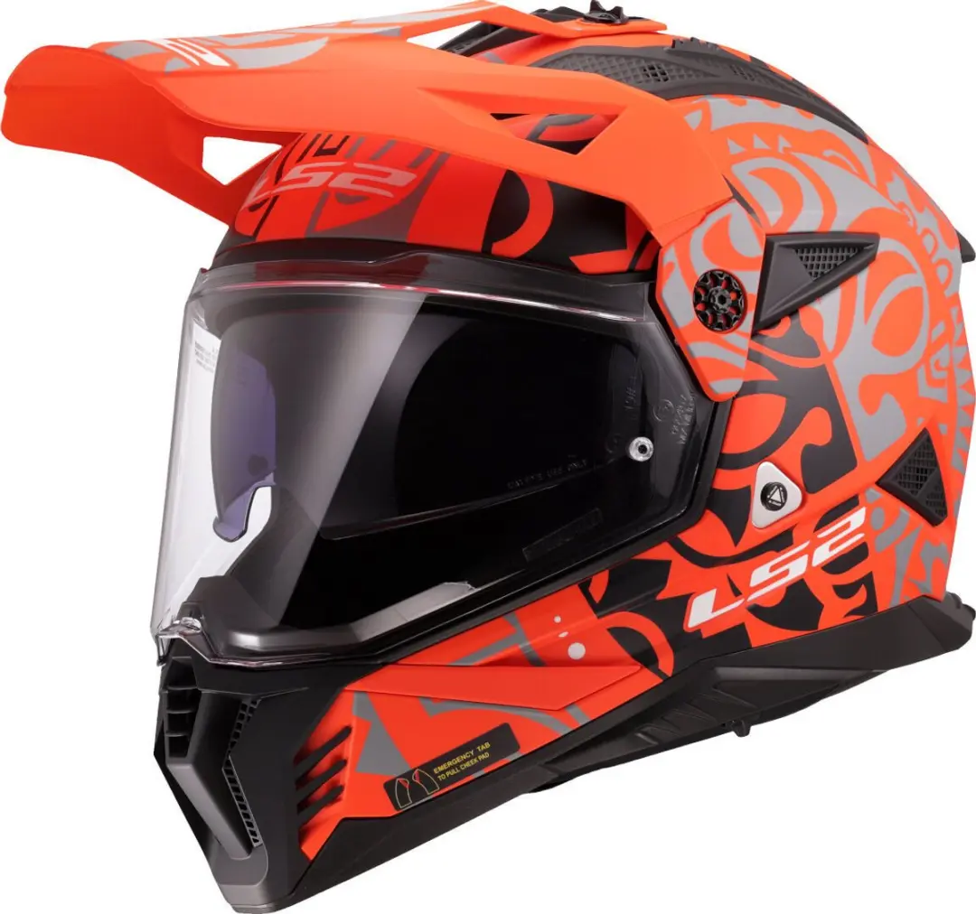 LS2 MX702 Pioneer II Rangi Oranje 06 Adventure Motorhelm