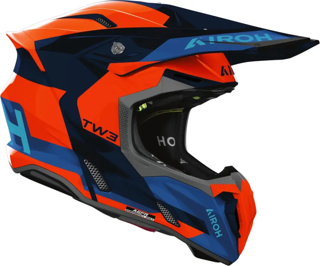 Airoh Twist 3 Fancy Motocrosshelm - L - Oranje/blauw