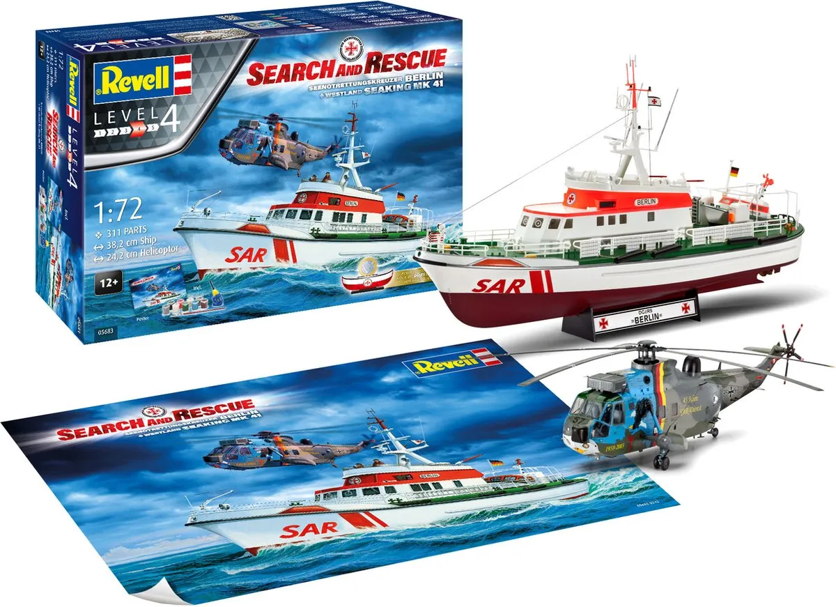 Revell 05683 DGzRS Berlin + Sea King Modelbouwpakket