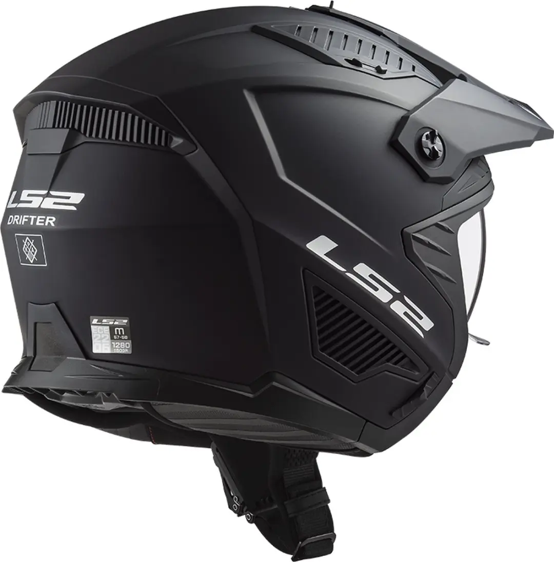 LS2 OF606 Drifter Solid Helm - M - Zwart