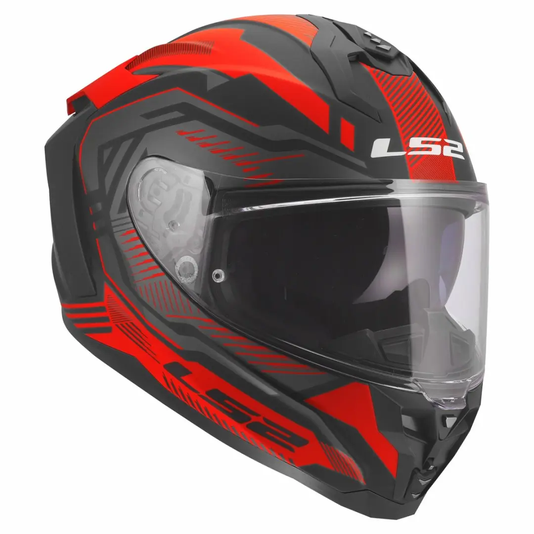 LS2 FF817 Challenger II Dravix Helm - XXS - Rood/Zwart