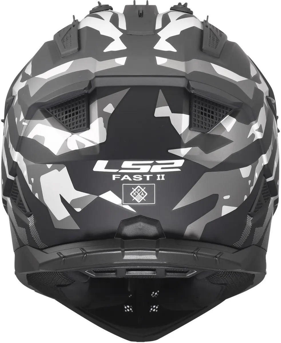 LS2 Fast II Grotesk MX708 Helm - XL - Zwart/Grijs