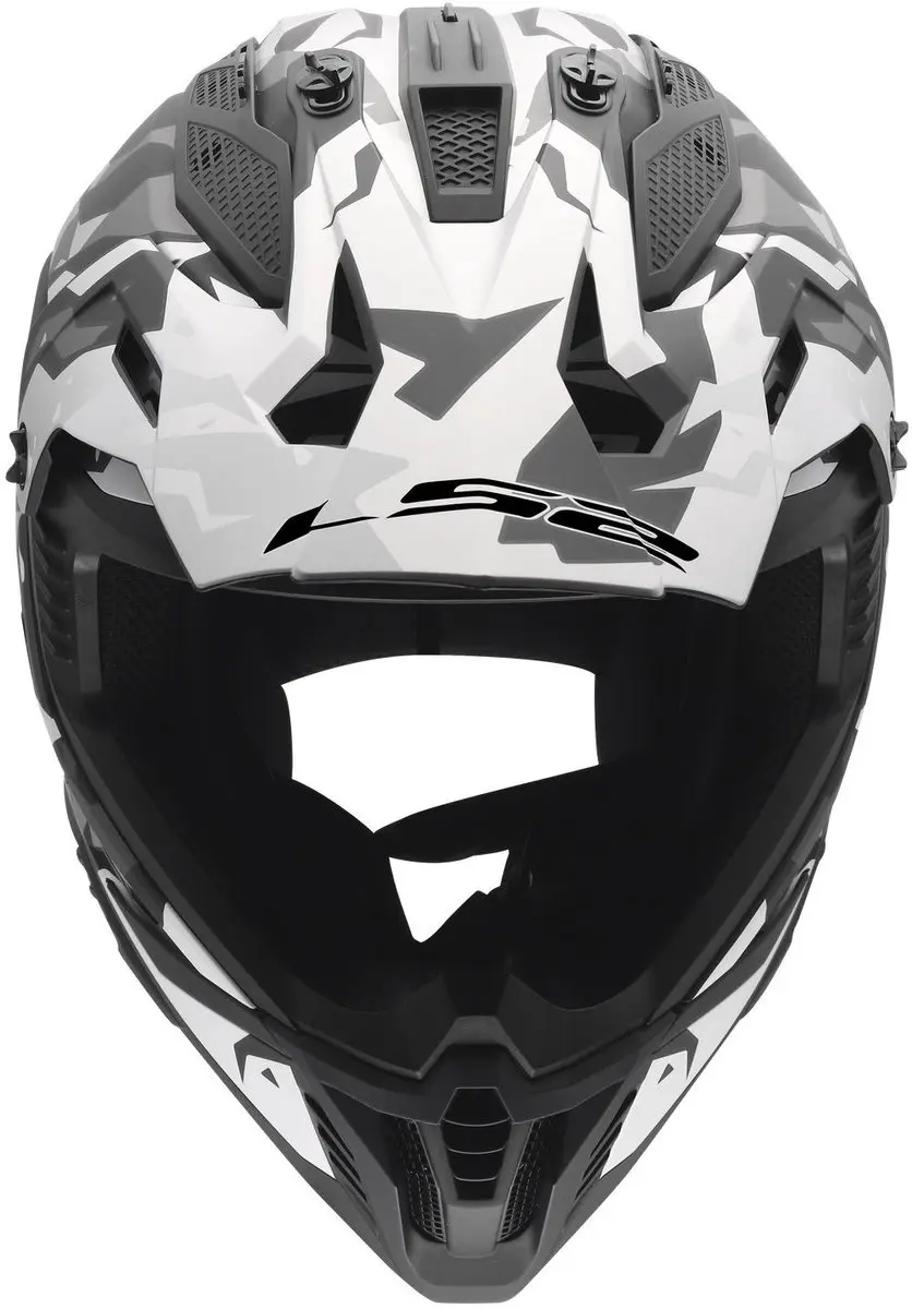 LS2 Fast II Grotesk MX708 Helm - XL - Zwart/Grijs