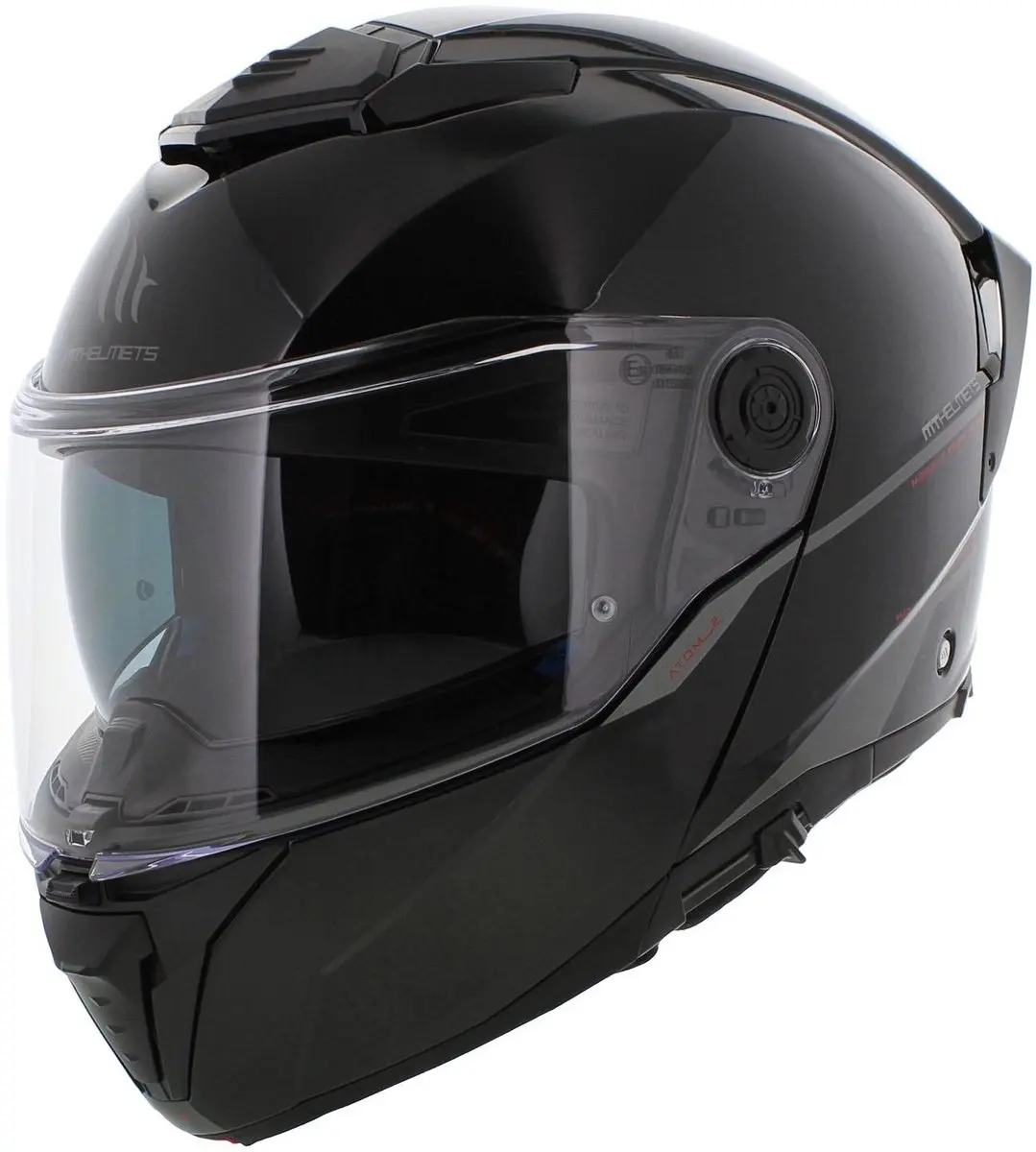 MT Atom 2 SV systeemhelm glans zwart S