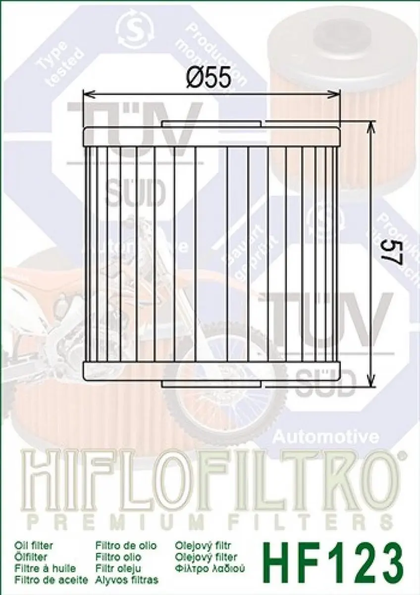 HifloFiltro HF123 Oliefilter Kawasaki KLX 650 - Rood