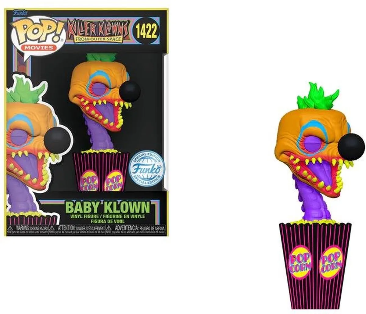 Funko Pop! Movies Killer Klowns Baby Klown #1422 - Black Light Neon