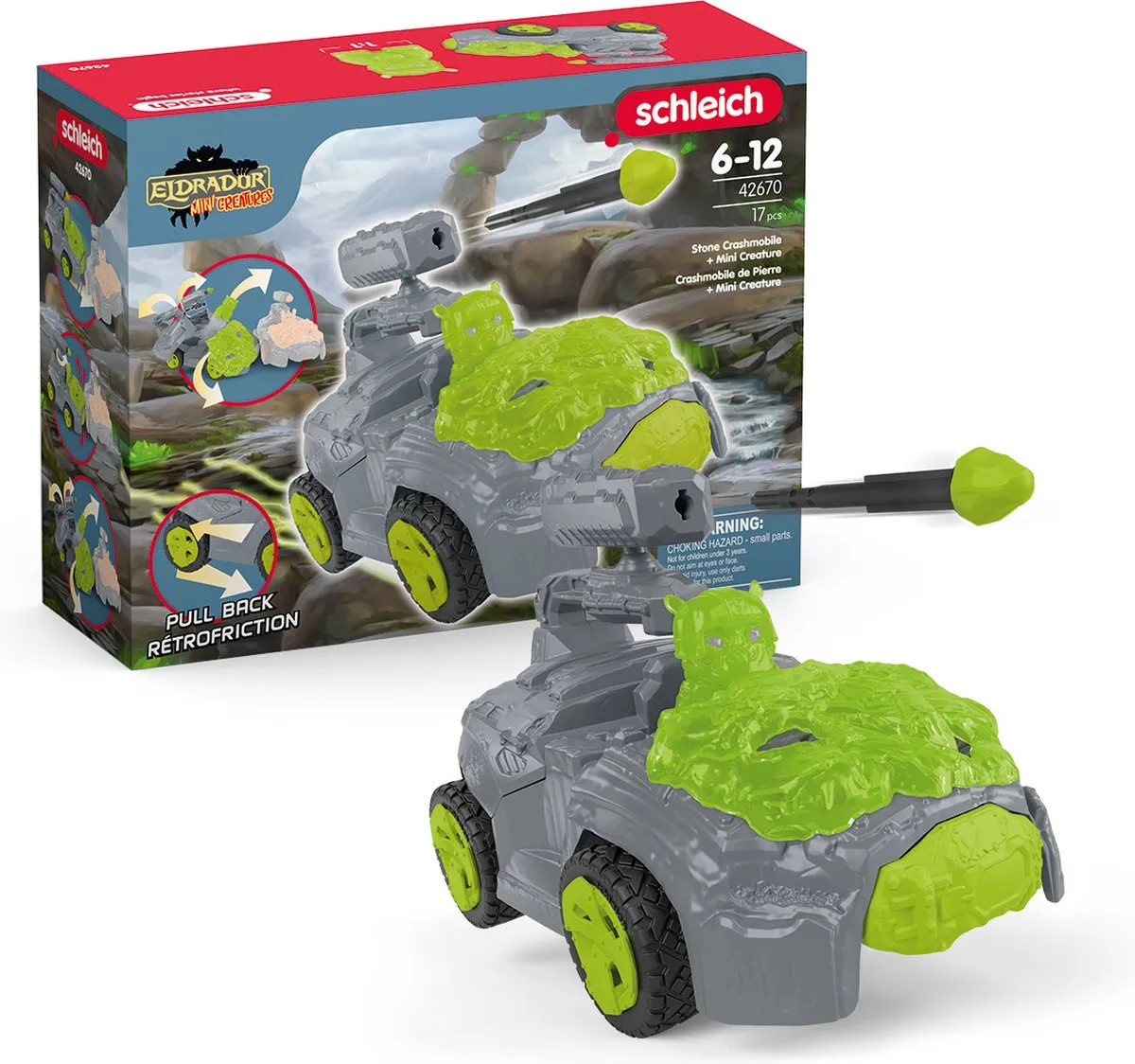 Schleich Eldrador Creatures Steen Crashmobiel 42670 - Groen/Grijs