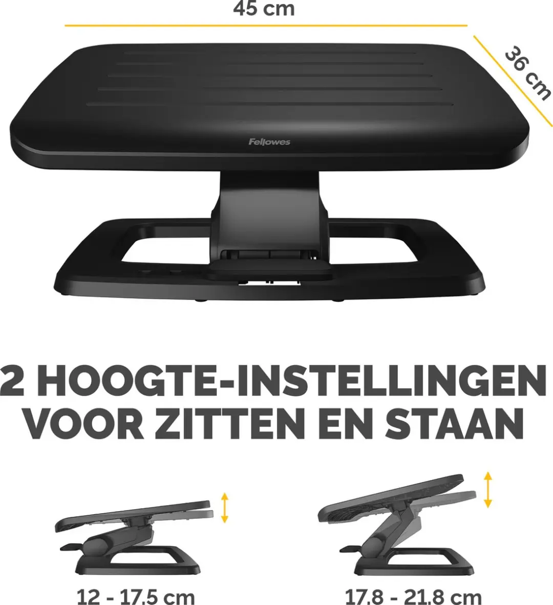 Fellowes Hana LT Voetensteun - Zwart - afbeelding 6 van 6