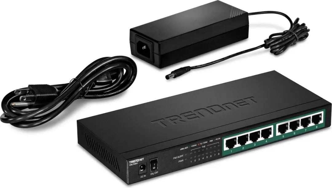 Trendnet TPE-TG84 8-Poort Gigabit Switch - 8x PoE+ 120W - Zwart - afbeelding 4 van 5