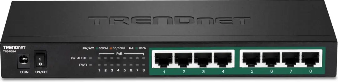 Trendnet TPE-TG84 8-Poort Gigabit Switch - 8x PoE+ 120W - Zwart - afbeelding 5 van 5