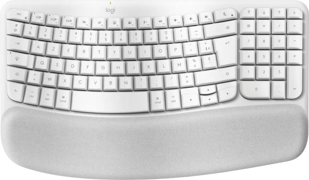 Logitech Wave Keys ERGO 920-012406 Draadloos Toetsenbord - Azerty - Wit - afbeelding 5 van 5