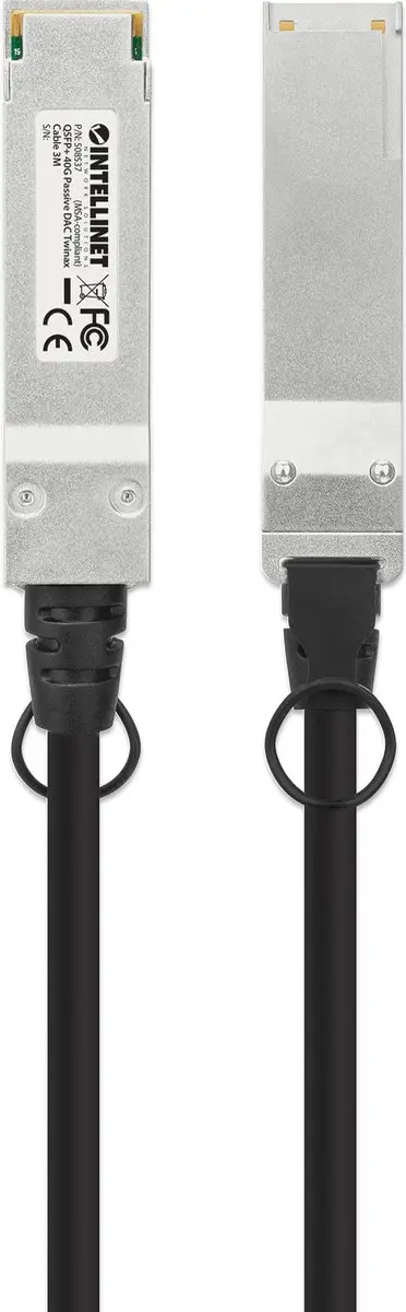 Intellinet QSFP+ 40G Passieve DAC Twinax-kabel - Zwart/Zilver