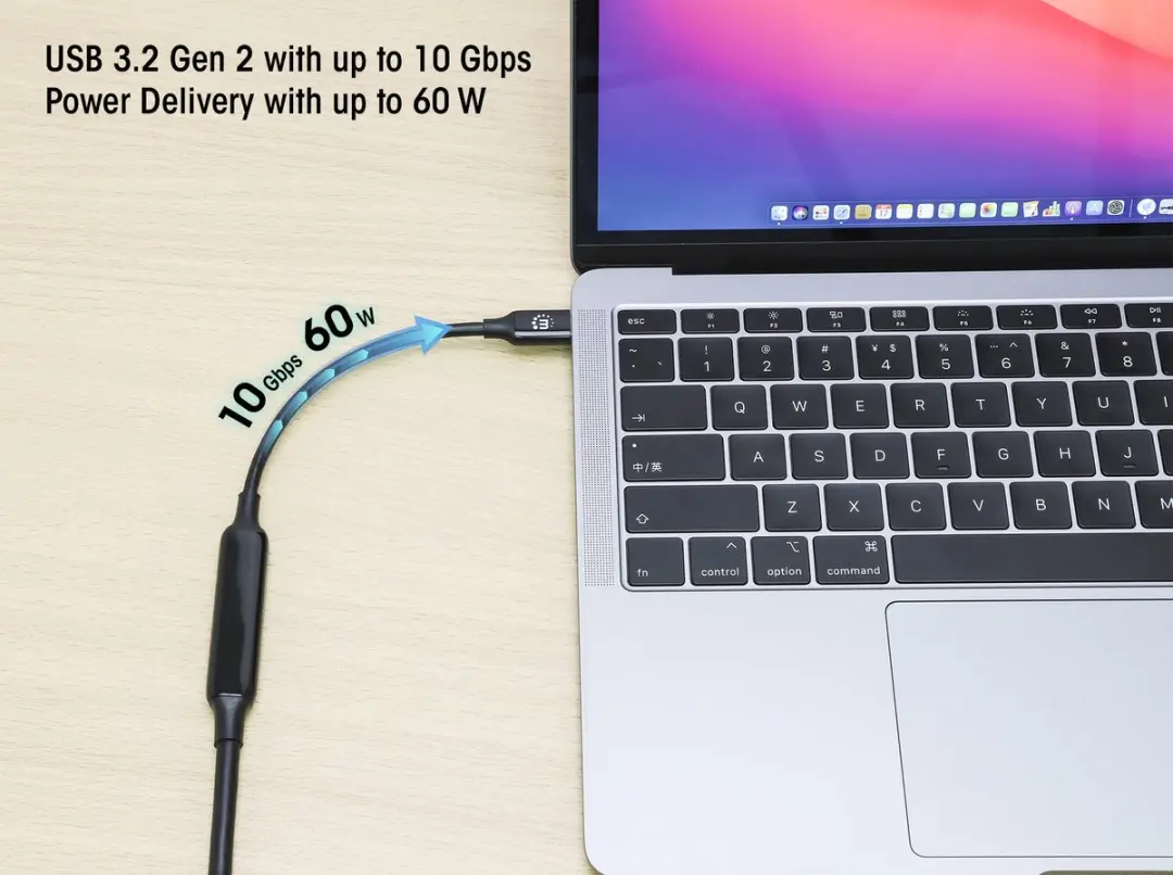Manhattan 355971 USB 3.2 Gen 2 Type-C Kabel 5m - 60W - Zwart - afbeelding 3 van 6