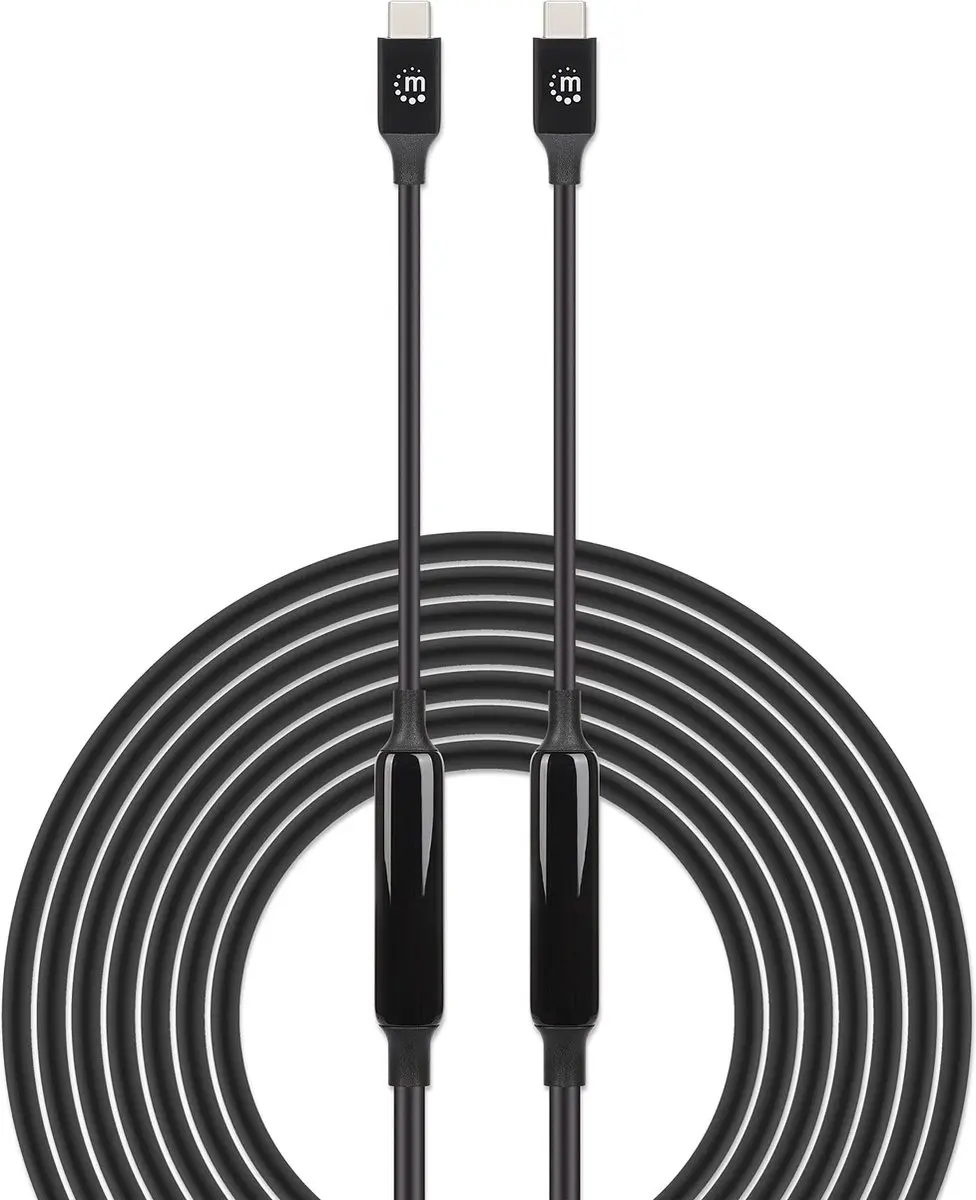 Manhattan 355971 USB 3.2 Gen 2 Type-C Kabel 5m - 60W - Zwart - afbeelding 2 van 6