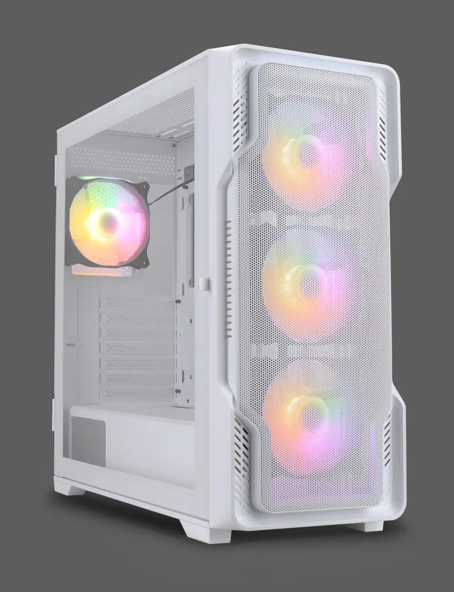 Nanoxia DS-9ARGB-W Midi Tower - Wit