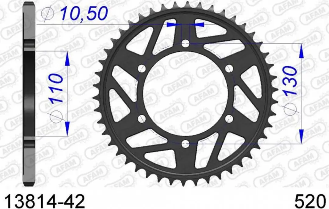 Couronne de transmission Afam pour Moto Yamaha 690 YZF R7 Après 2022 Neuf