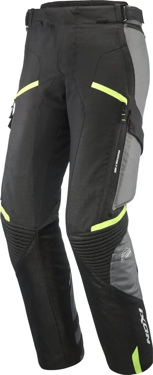 IXON Midgard PT Motorbroek 3XL - Zwart/Grijs/Bright Geel - afbeelding 5 van 6