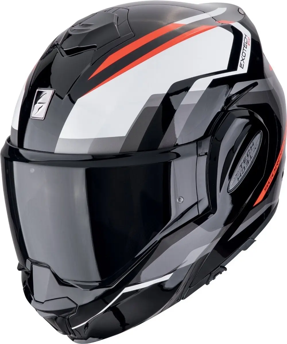 Scorpion EXO-Tech Evo Furio Zwart Grijs Rood Systeemhelm