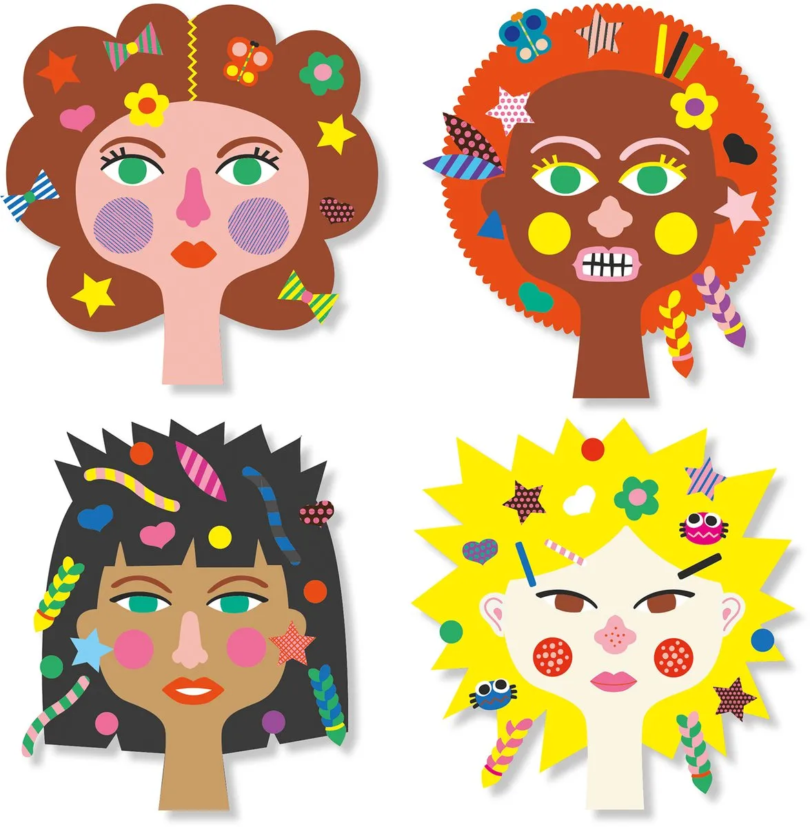 Djeco Creëren met Stickers Kapper - 300 Stuks
