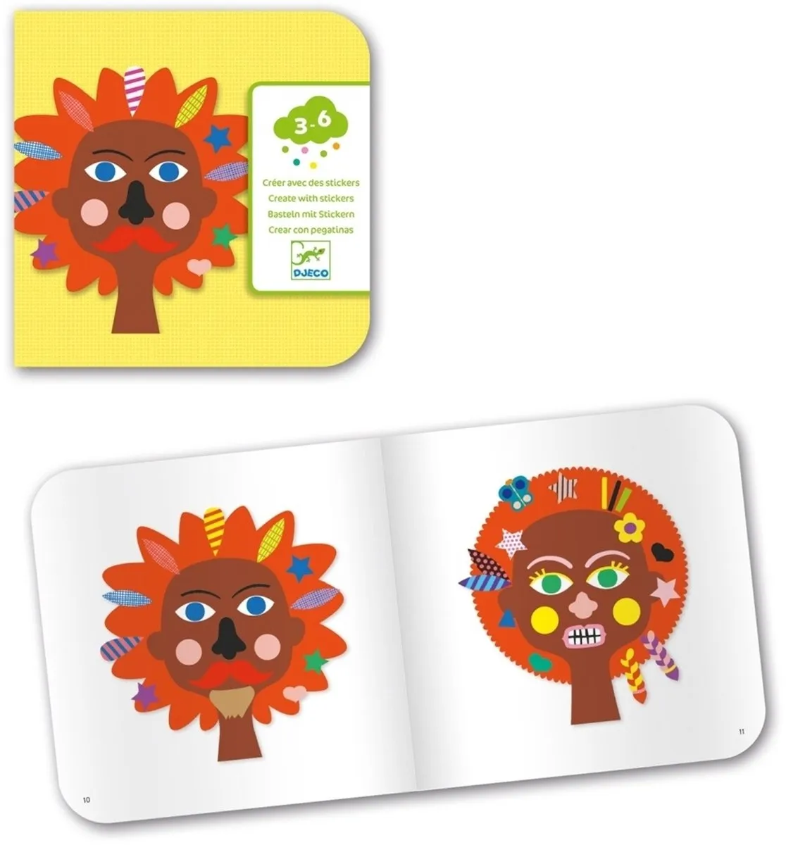 Djeco Creëren met Stickers Kapper - 300 Stuks - afbeelding 6 van 6