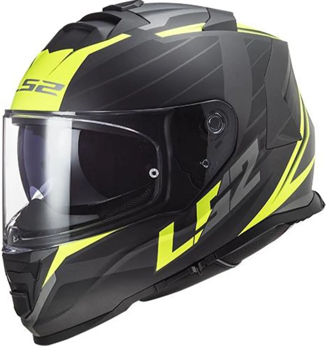 LS2 FF800 Storm II Nerve Mat Zwart Fluo Geel Integraalhelm