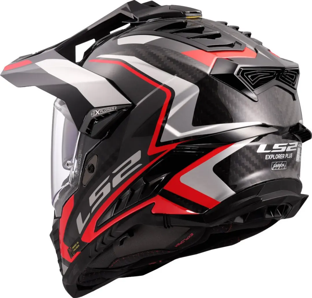 LS2 MX701 Explorer C Frontier II Motorhelm - Rood - Maat XS