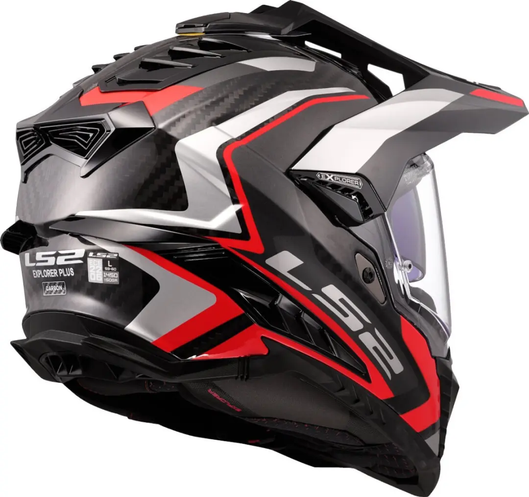 LS2 MX701 Explorer C Frontier II Motorhelm - Rood - Maat XS
