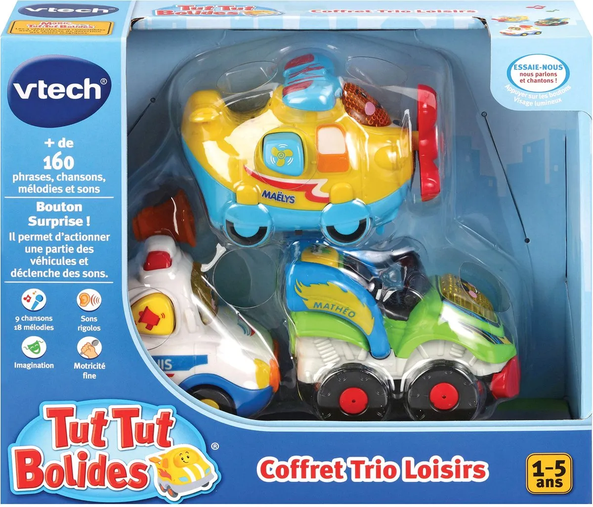 VTech Tut Tut Bolidés Trio Loisirs Box - 6x AA - Meerkleurig