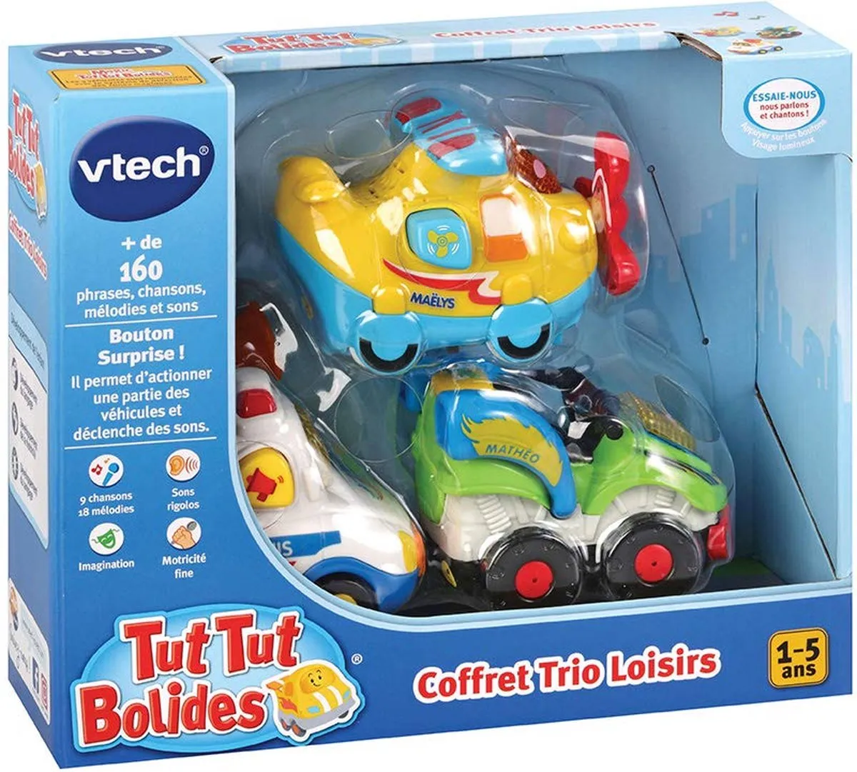 VTech Tut Tut Bolidés Trio Loisirs Box - 6x AA - Meerkleurig