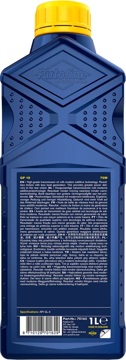 Putoline GP10 75W Versnellingsbakolie 1L