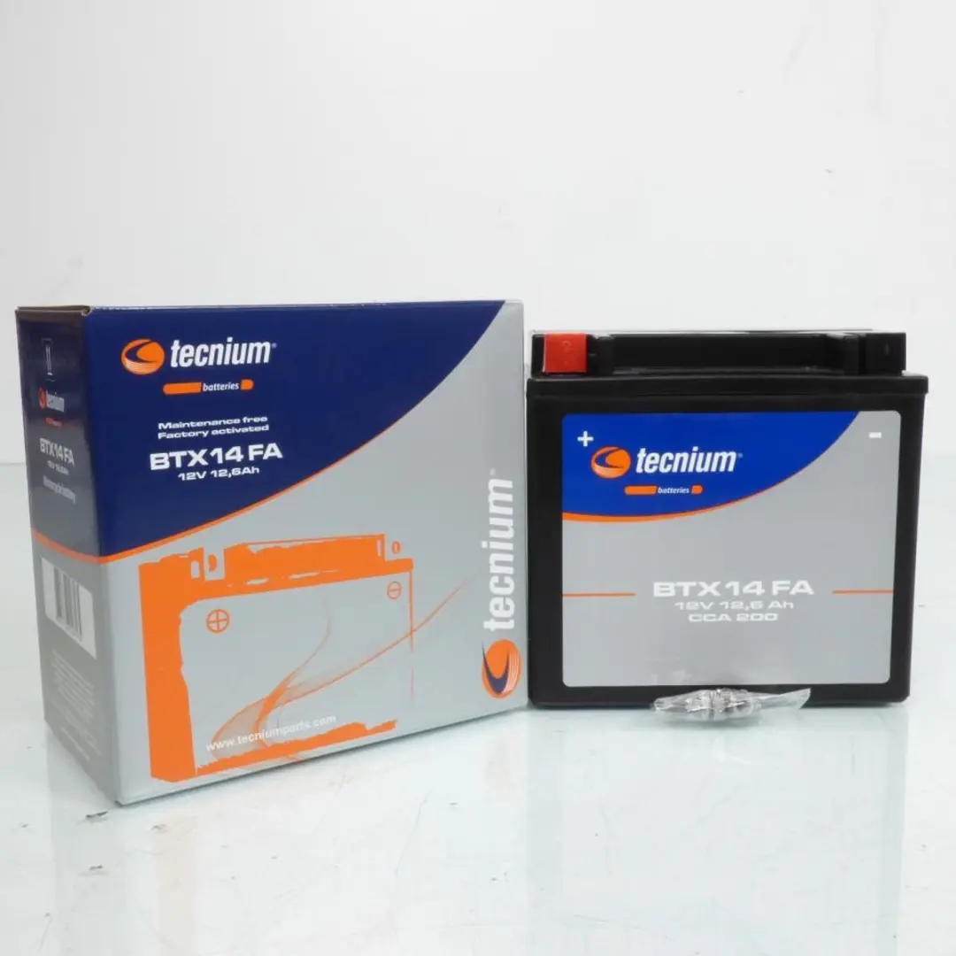Batterie SLA Tecnium pour Moto Honda 1100 Vt C Shadow Après 2000 YTX14 / 12V 12