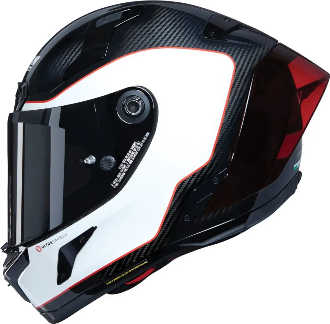 Nolan X-804 RS Asso Di Picche 343 Carbon Integraalhelm - Zwart/Rood/Wit - afbeelding 3 van 6