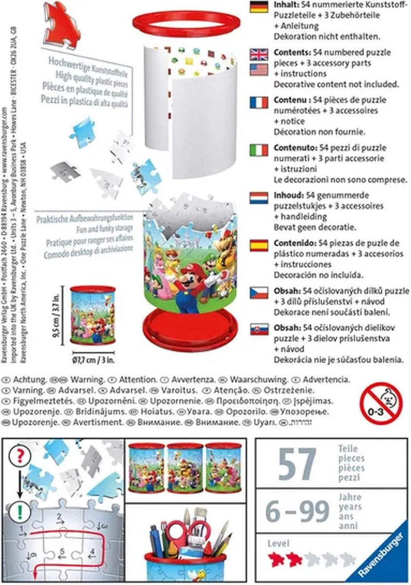 Ravensburger 3D Puzzel Super Mario 54 Stuks - afbeelding 6 van 6