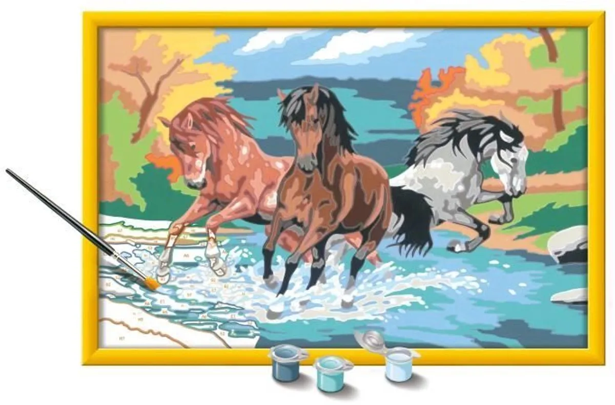 Ravensburger CreArt Kids Horde of Horses Schilderset 31x21cm - 20 Verfpotjes