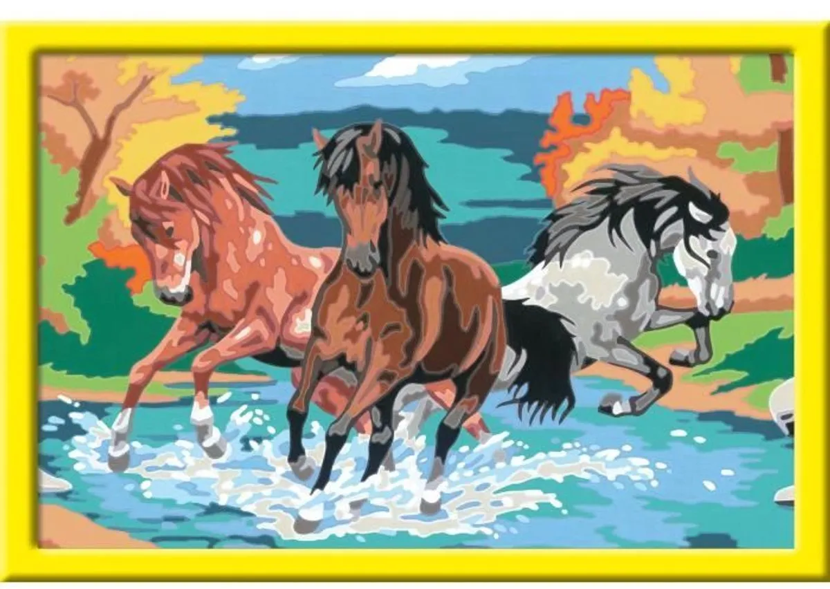 Ravensburger CreArt Kids Horde of Horses Schilderset 31x21cm - 20 Verfpotjes