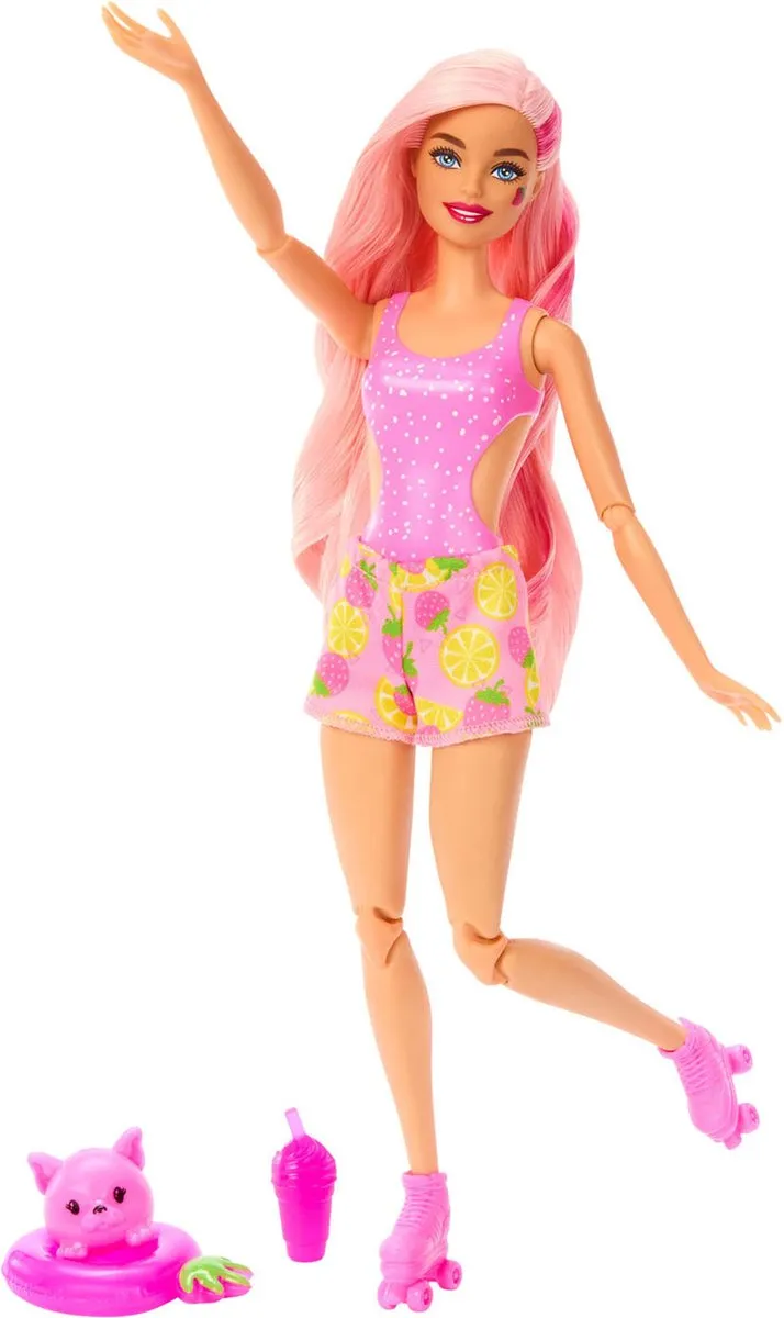 Barbie Pop! Reveal HNW41 Barbiepop - Aardbeienlimonade - afbeelding 5 van 6