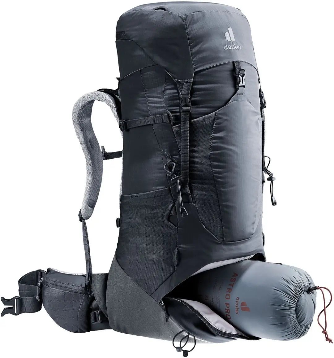 Deuter Aircontact Lite 35+10 SL Rugzak 45L - Zwart/Grafiet - afbeelding 4 van 6