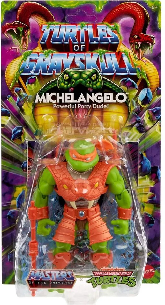 Mattel MOTU x TMNT Michelangelo Action Figuur 14cm - Multi