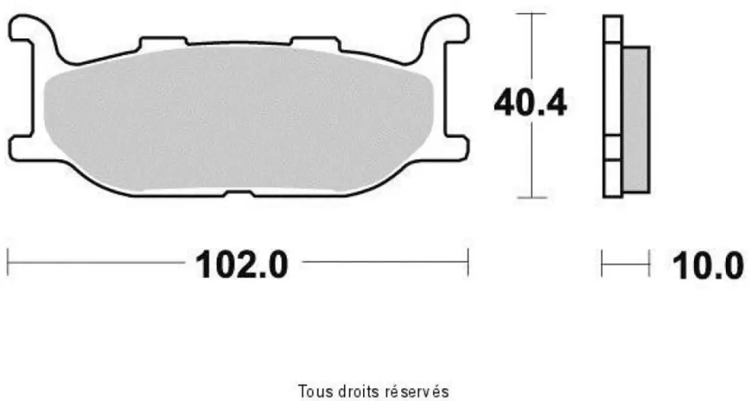 SBS Plaquette de frein Yamaha 400 SR 2014-2016 663HF - Zwart