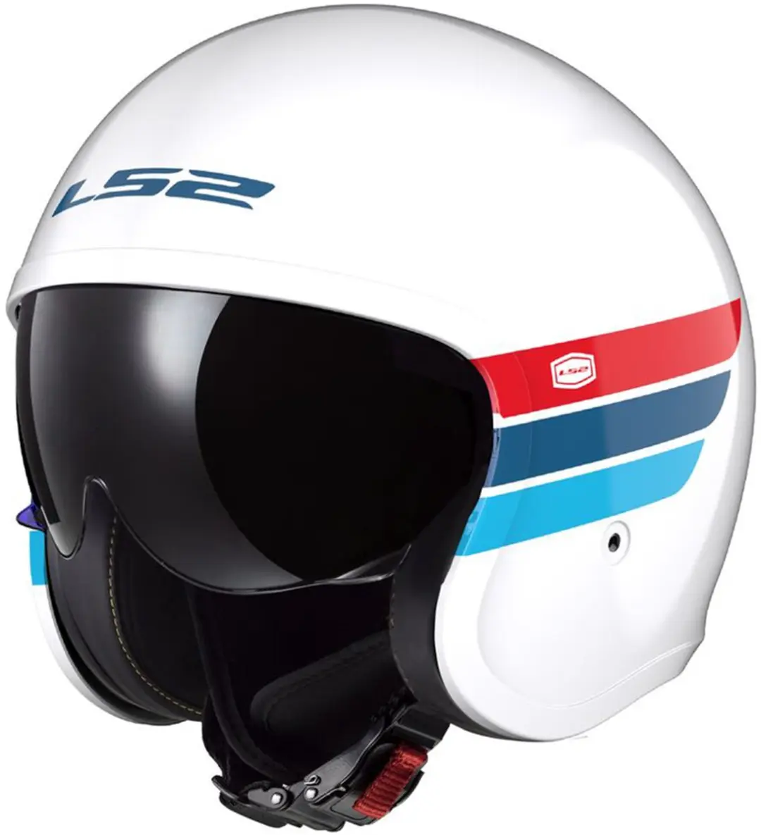 LS2 OF599 Spitfire II Retro Wit Blauw Rood Jethelm