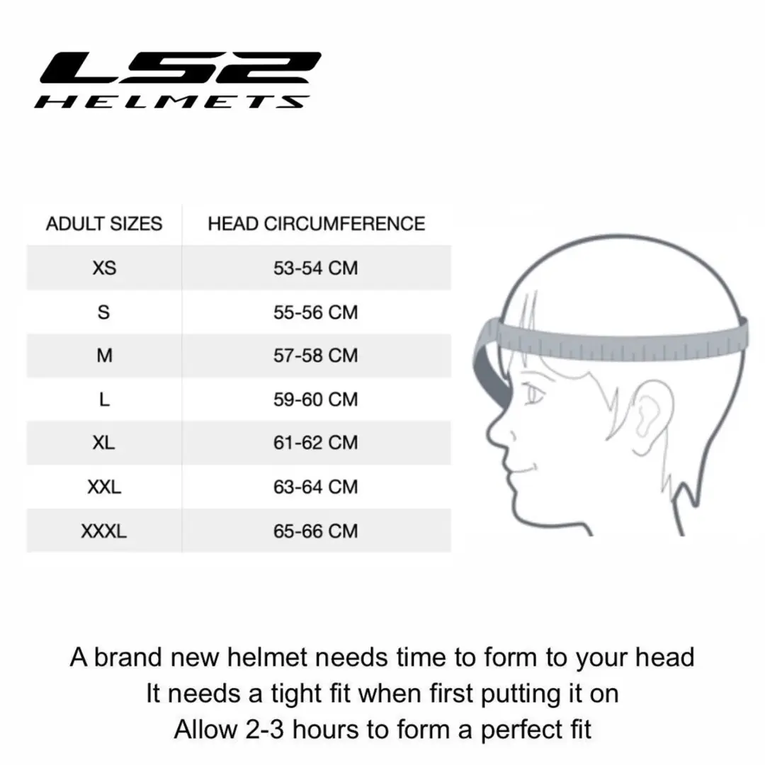 LS2 FF902 Scope II Solid Glossy Systeemhelm - XXXL