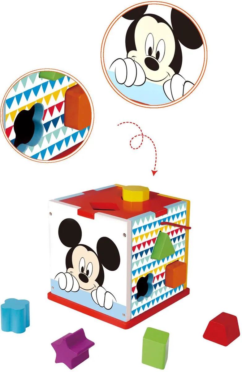 Disney Mickey Mouse Houten Vormenstoof TY006 - Multicolor